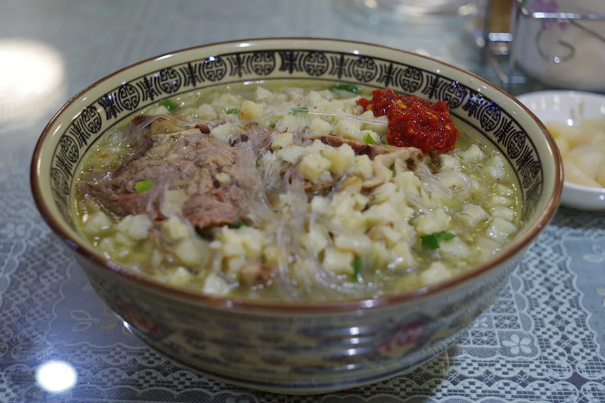 Xi’an lamb paomo with crumbled flatbread